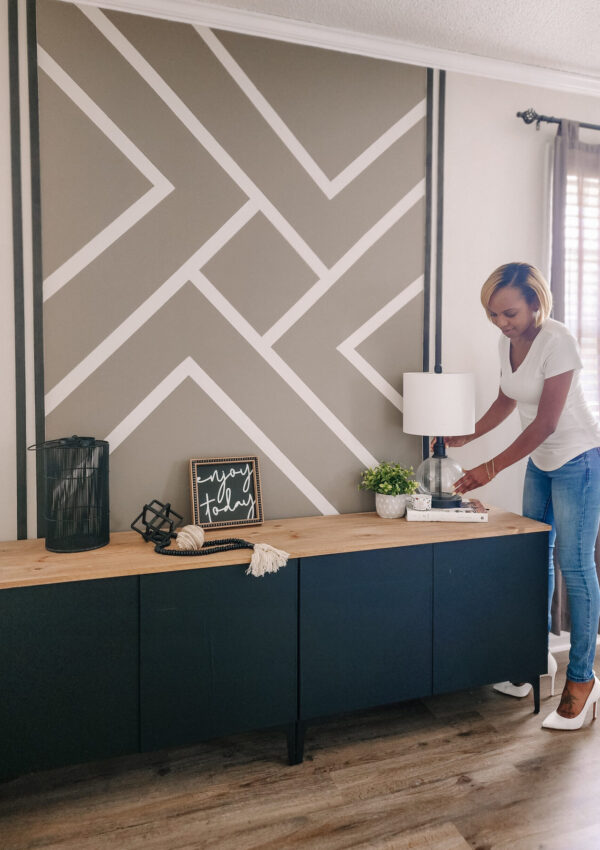 How To Do A Paint Geometric Accent Wall