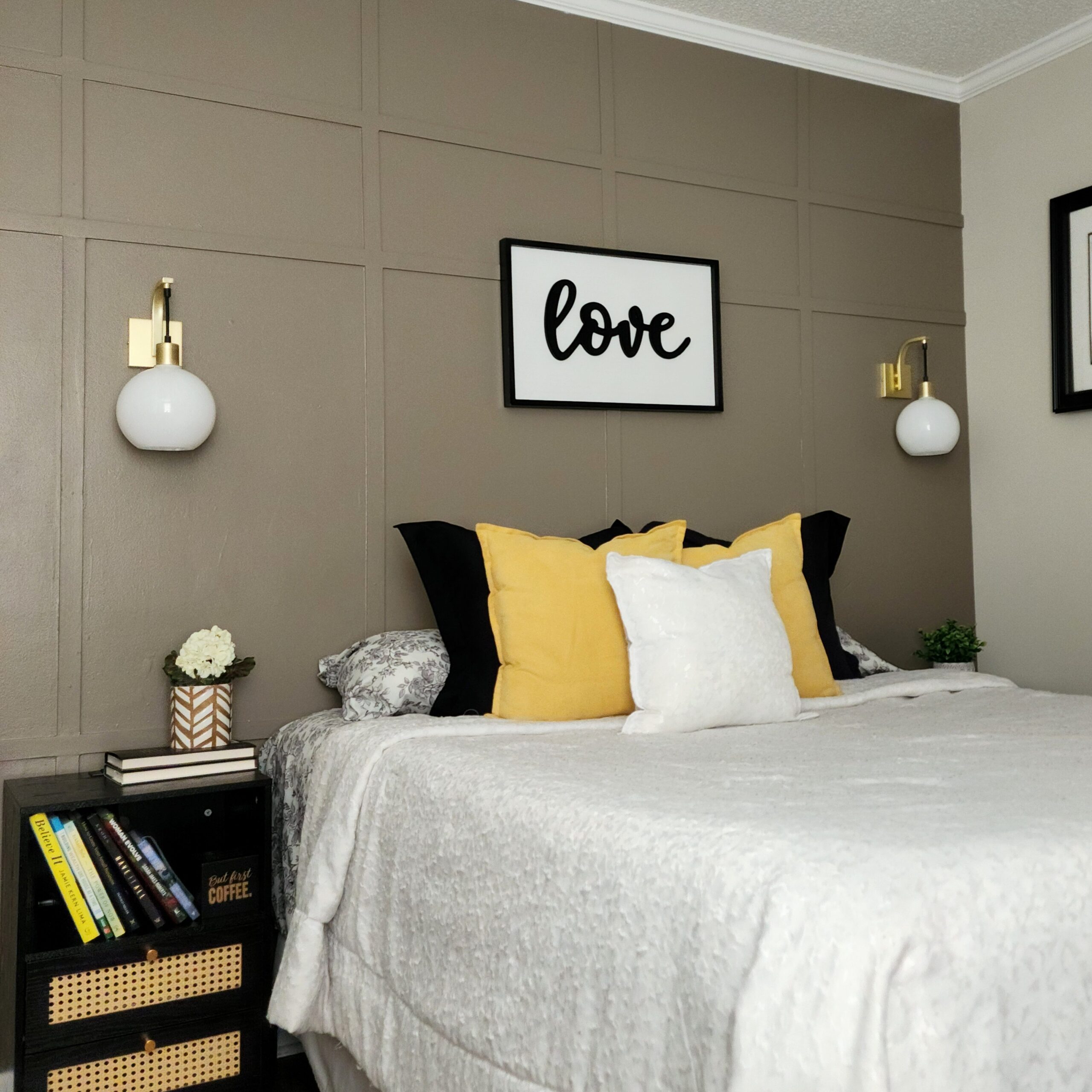 taupe bedroom easy diy accent wall ideas