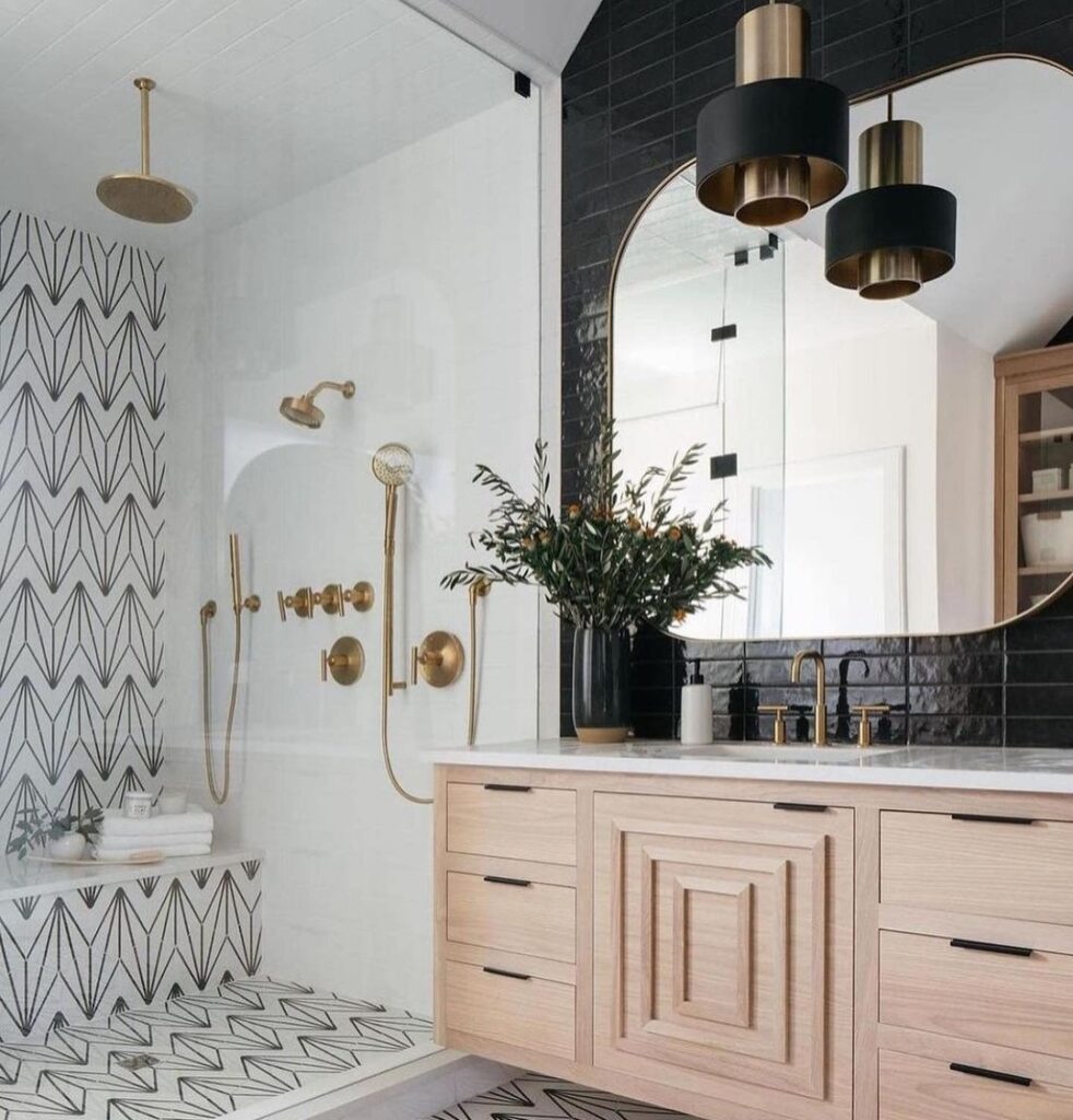 modern boho bathroom inspiration 