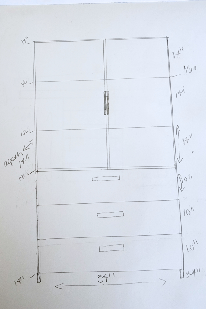 diy pantry cabinet measurements and cut list 